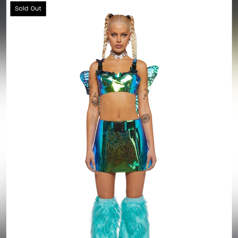 Dolls Kill Fairy Costume 🧚‍♀️🦋✨💙💚💙